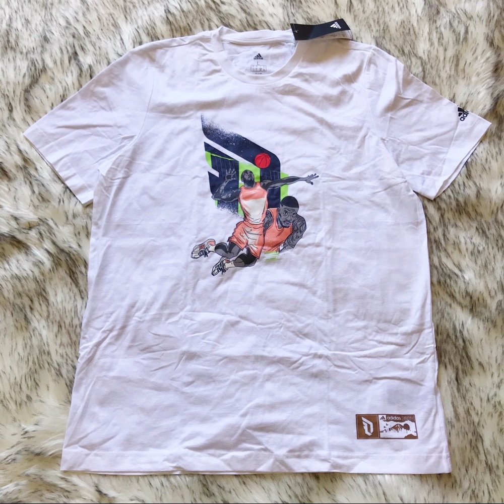 Adidas Dame Gu Volley Basketball T Shirt White